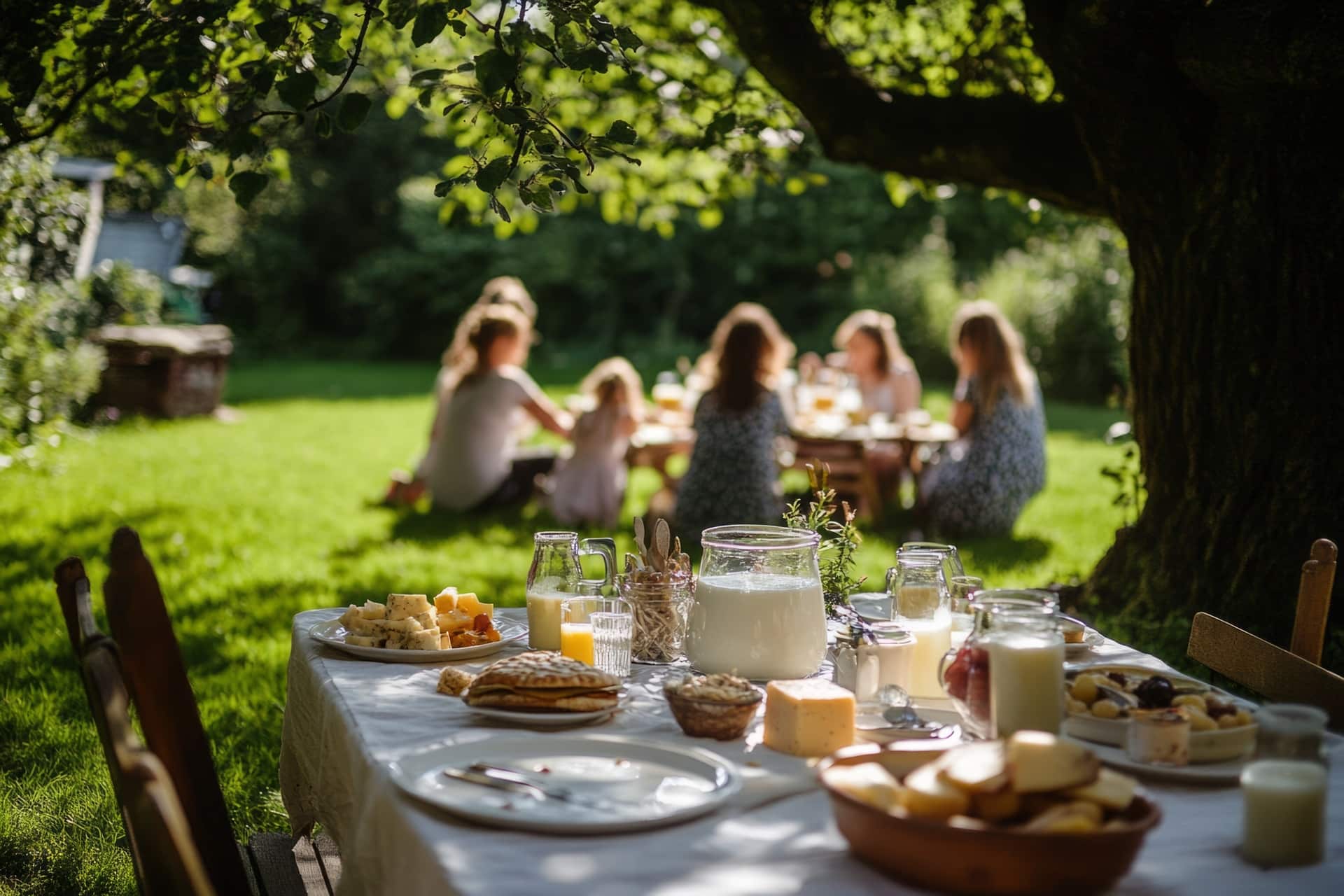 Postkarten Ständer - Frühstück im Grünen